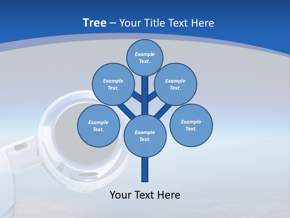 Luxury Private Jet Cruising At High Altitude - Great For Banner PowerPoint Template