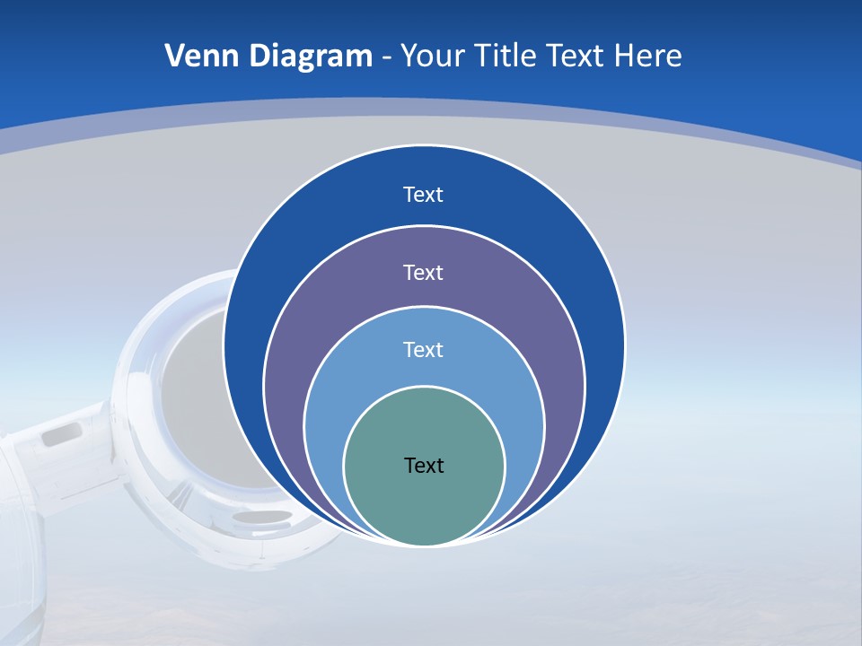 Luxury Private Jet Cruising At High Altitude - Great For Banner PowerPoint Template