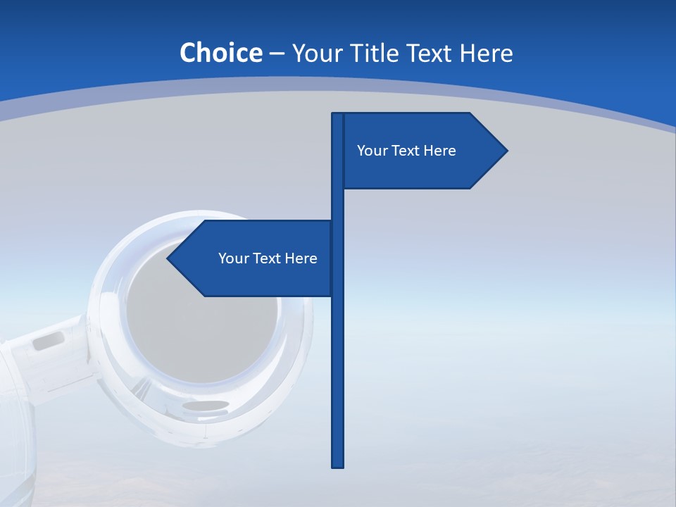 Luxury Private Jet Cruising At High Altitude - Great For Banner PowerPoint Template