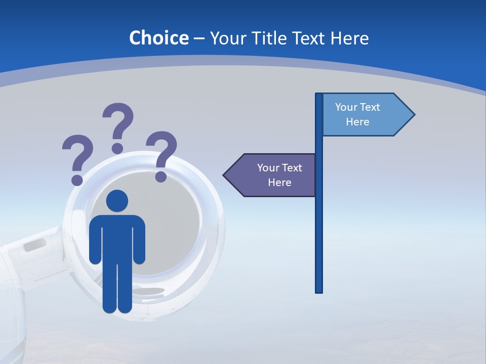 Luxury Private Jet Cruising At High Altitude - Great For Banner PowerPoint Template