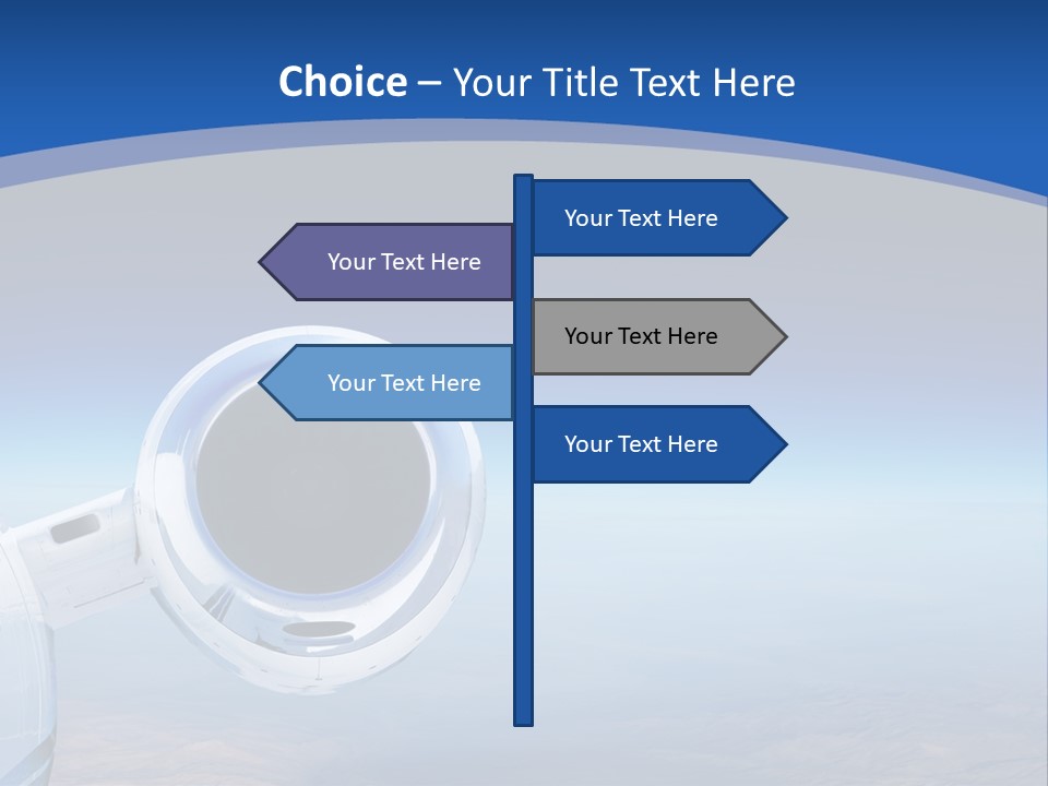 Luxury Private Jet Cruising At High Altitude - Great For Banner PowerPoint Template