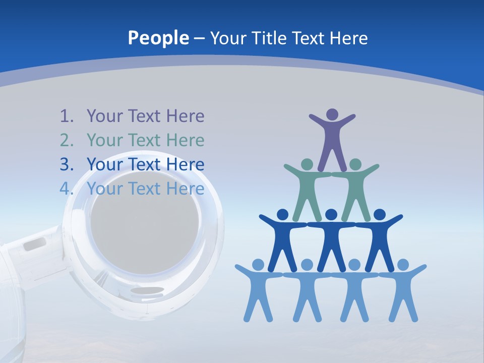 Luxury Private Jet Cruising At High Altitude - Great For Banner PowerPoint Template