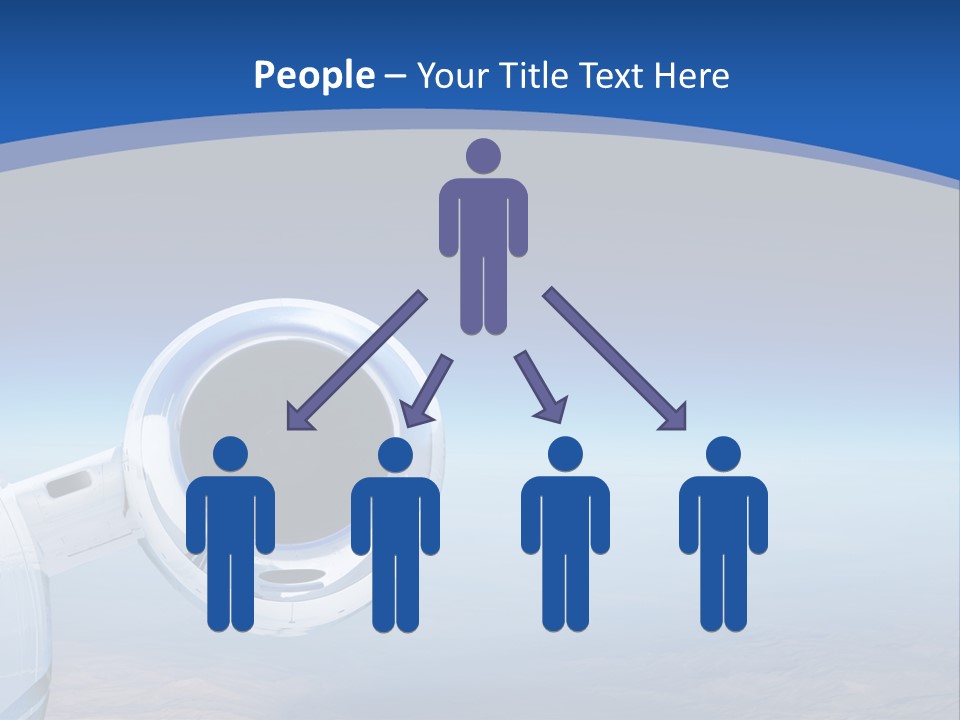 Luxury Private Jet Cruising At High Altitude - Great For Banner PowerPoint Template