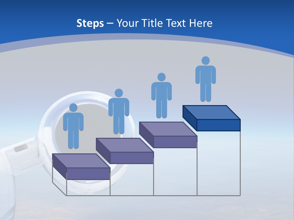 Luxury Private Jet Cruising At High Altitude - Great For Banner PowerPoint Template