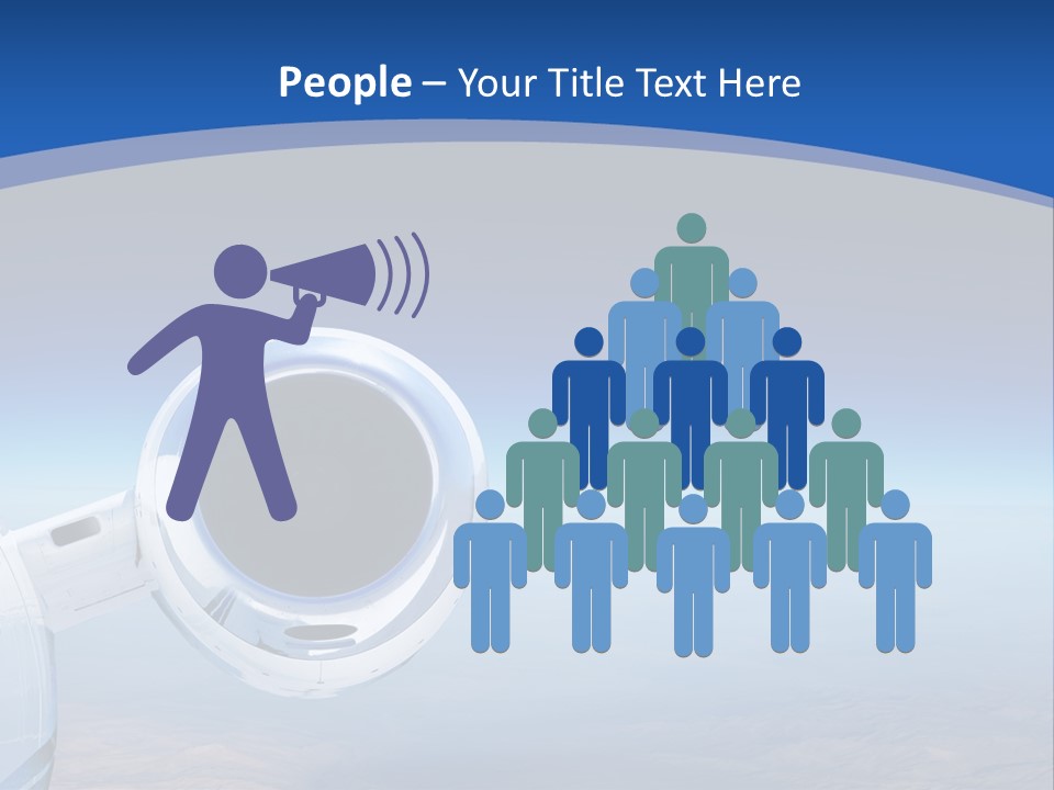 Luxury Private Jet Cruising At High Altitude - Great For Banner PowerPoint Template