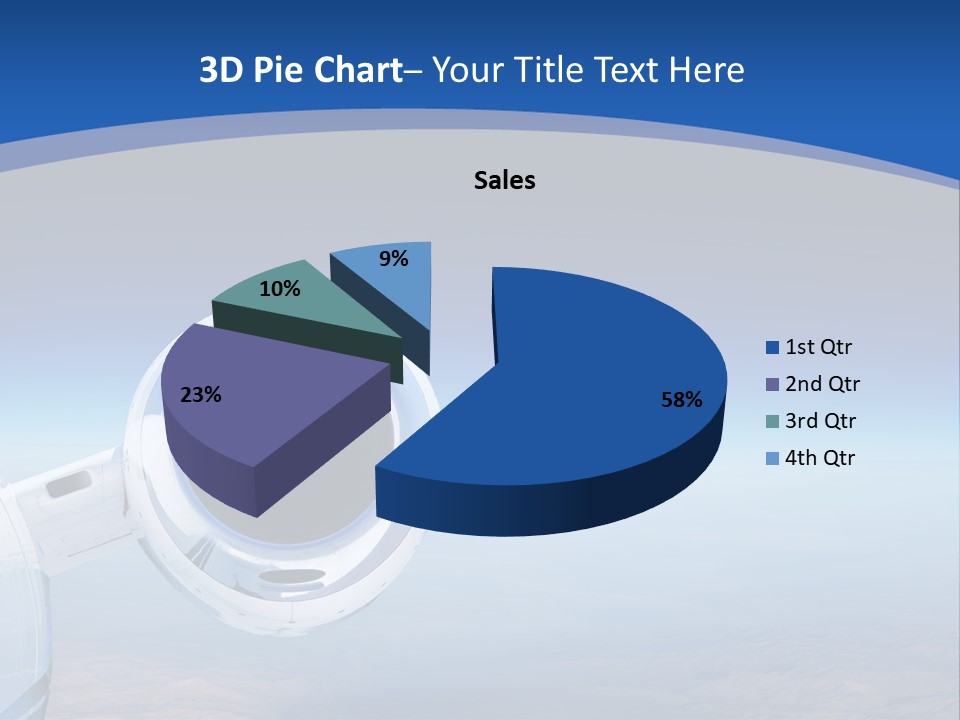 Luxury Private Jet Cruising At High Altitude - Great For Banner PowerPoint Template