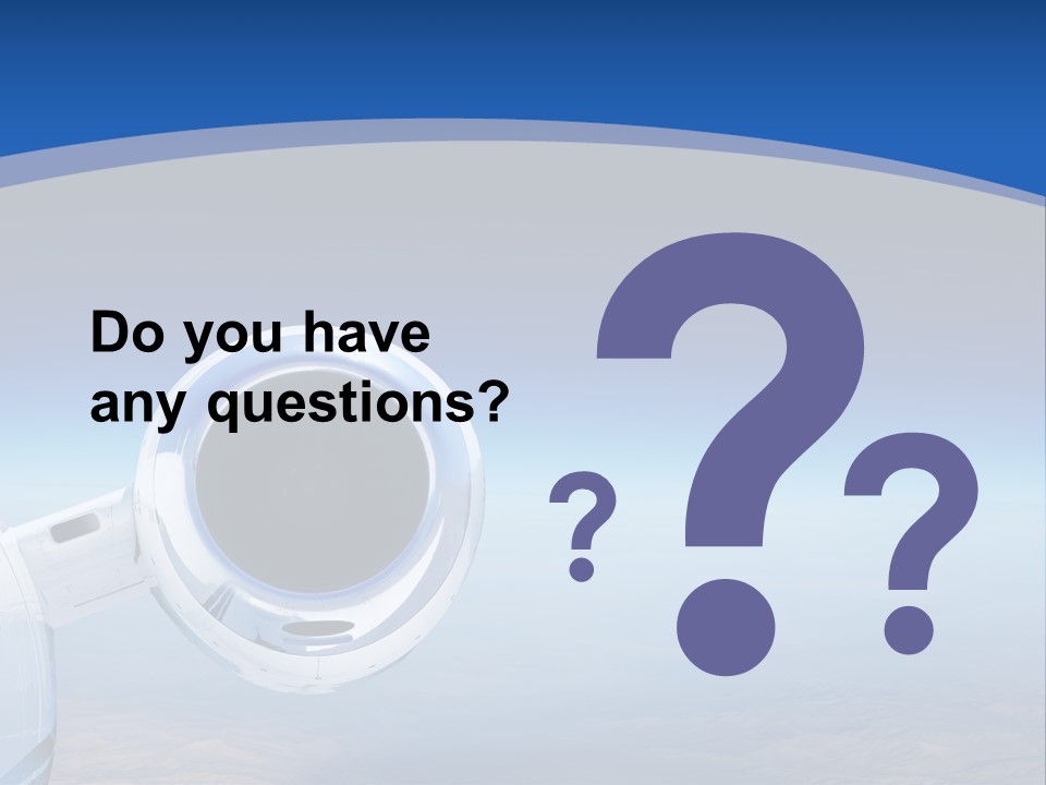 Luxury Private Jet Cruising At High Altitude - Great For Banner PowerPoint Template