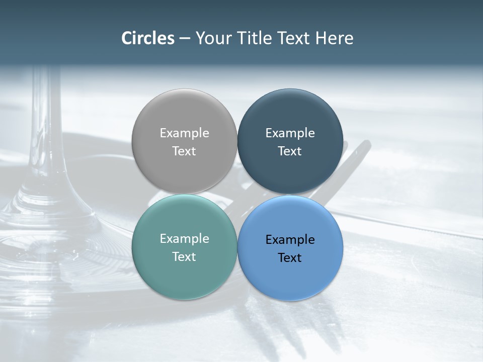 Place Setting - Close-Up Of Knife, Fork, Glass - Toned PowerPoint Template