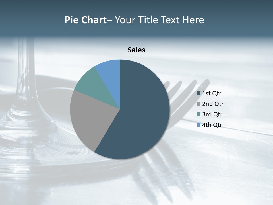 Place Setting - Close-Up Of Knife, Fork, Glass - Toned PowerPoint Template