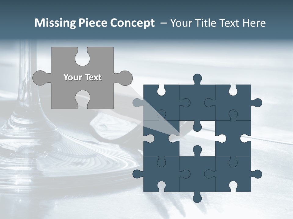 Place Setting - Close-Up Of Knife, Fork, Glass - Toned PowerPoint Template