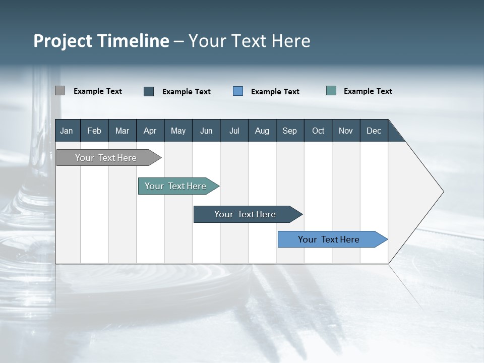 Place Setting - Close-Up Of Knife, Fork, Glass - Toned PowerPoint Template