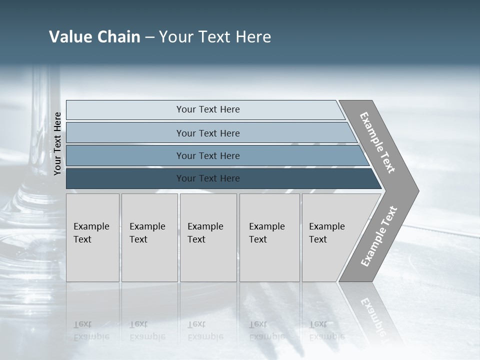 Place Setting - Close-Up Of Knife, Fork, Glass - Toned PowerPoint Template