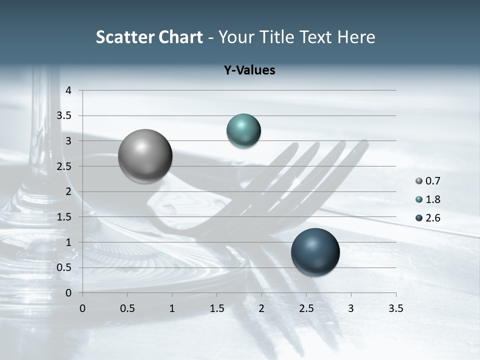 Place Setting - Close-Up Of Knife, Fork, Glass - Toned PowerPoint Template