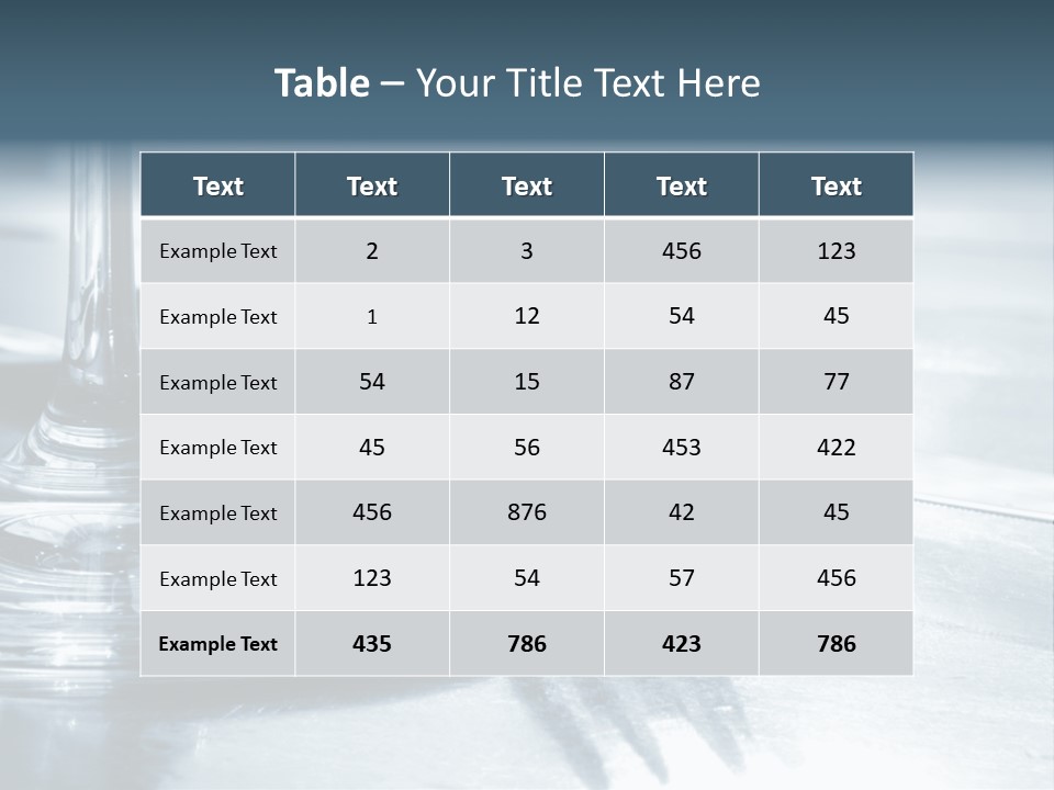 Place Setting - Close-Up Of Knife, Fork, Glass - Toned PowerPoint Template