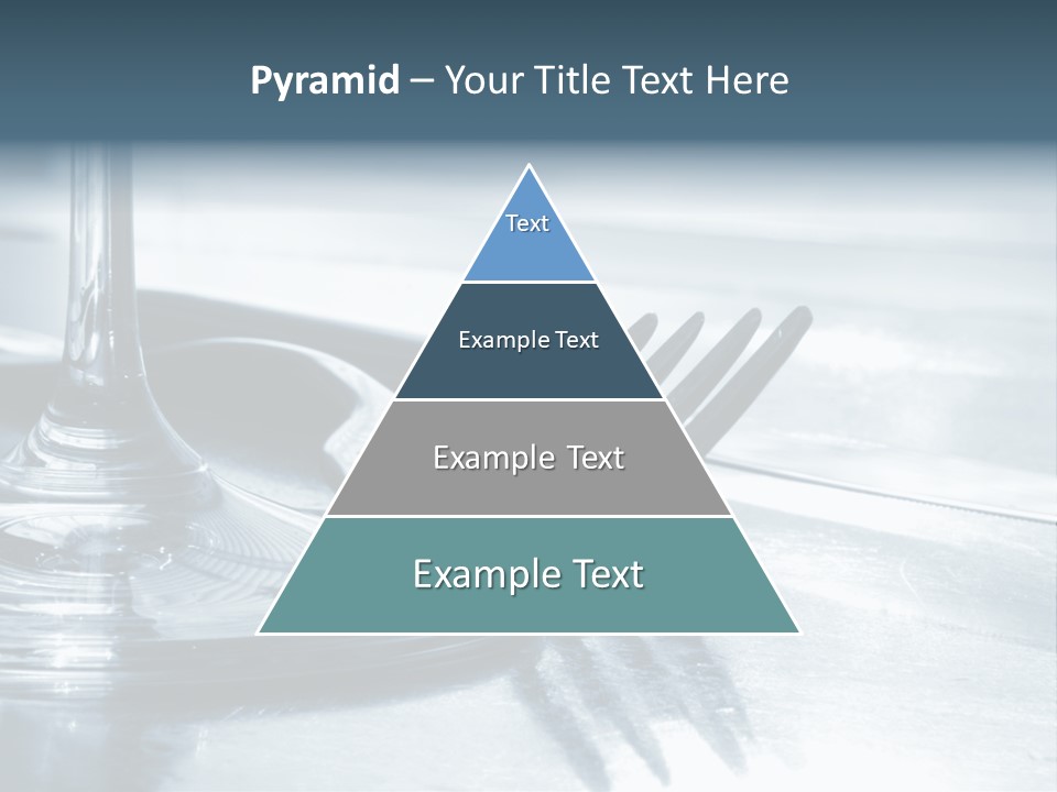Place Setting - Close-Up Of Knife, Fork, Glass - Toned PowerPoint Template