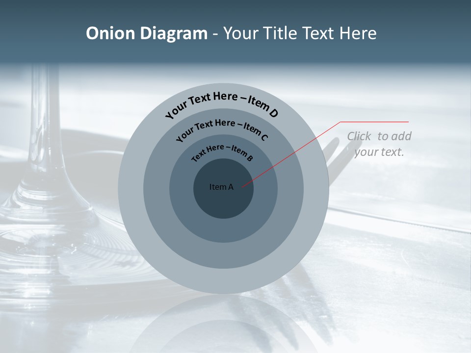 Place Setting - Close-Up Of Knife, Fork, Glass - Toned PowerPoint Template