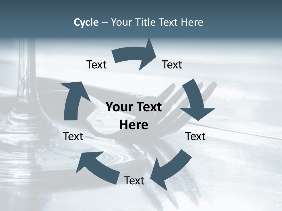 Place Setting - Close-Up Of Knife, Fork, Glass - Toned PowerPoint Template