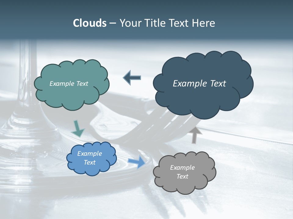 Place Setting - Close-Up Of Knife, Fork, Glass - Toned PowerPoint Template
