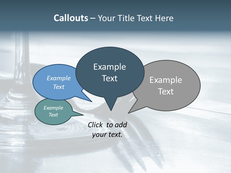 Place Setting - Close-Up Of Knife, Fork, Glass - Toned PowerPoint Template