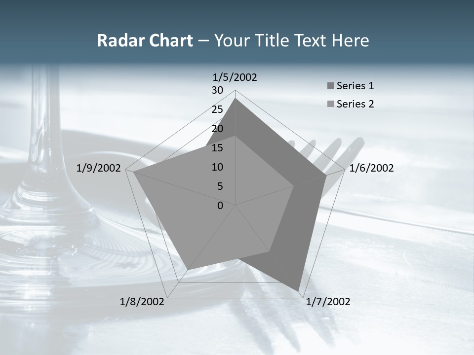 Place Setting - Close-Up Of Knife, Fork, Glass - Toned PowerPoint Template