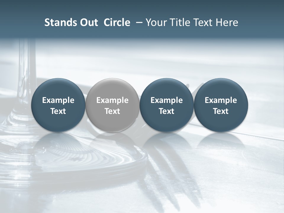 Place Setting - Close-Up Of Knife, Fork, Glass - Toned PowerPoint Template