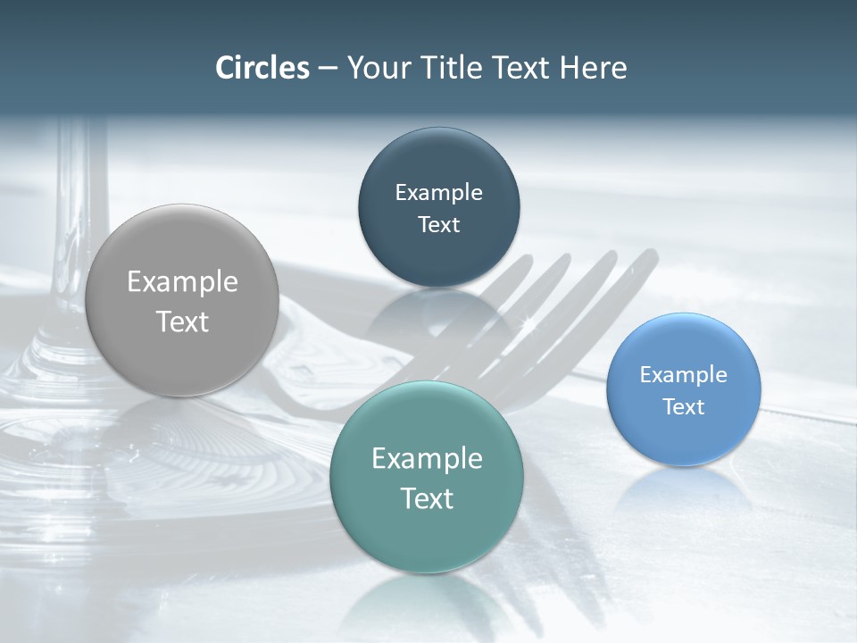 Place Setting - Close-Up Of Knife, Fork, Glass - Toned PowerPoint Template
