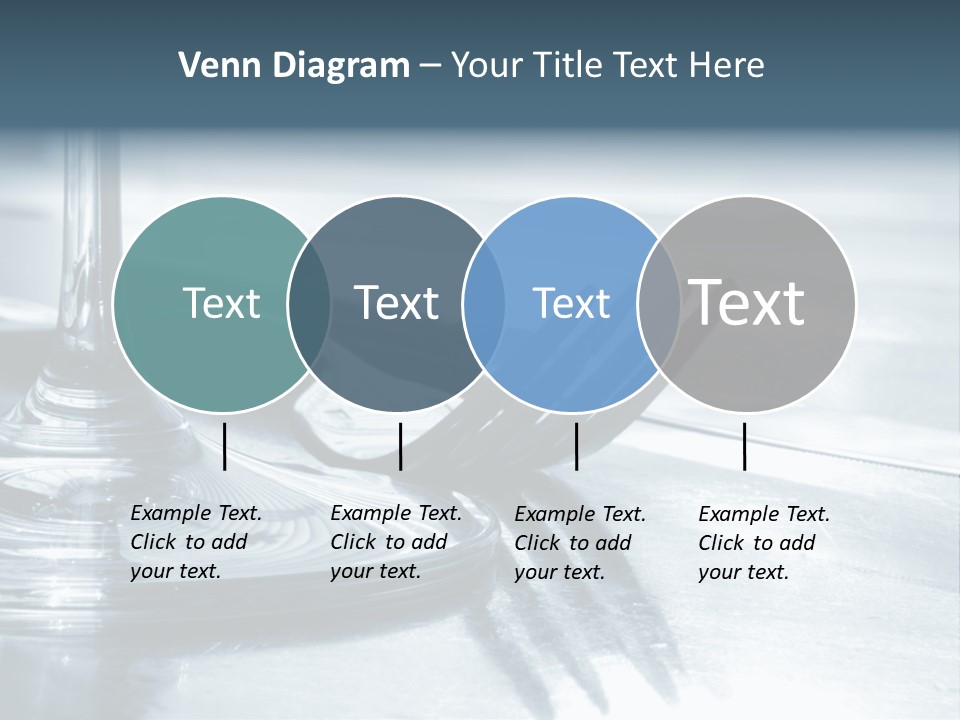 Place Setting - Close-Up Of Knife, Fork, Glass - Toned PowerPoint Template