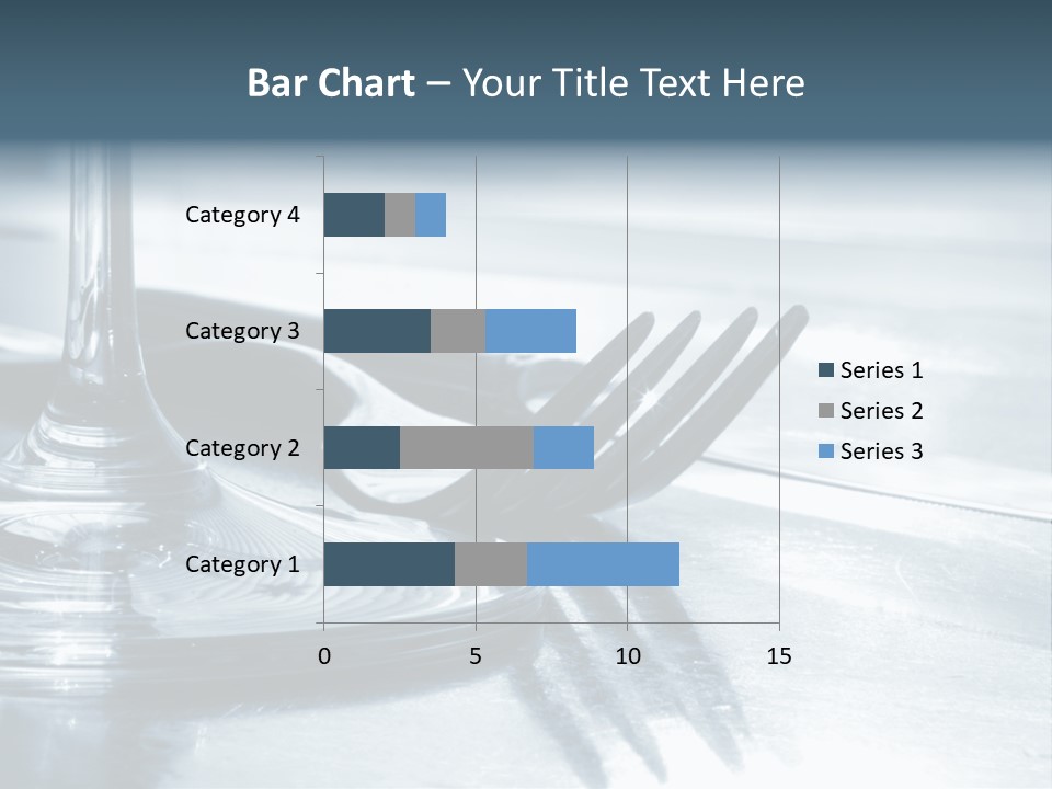 Place Setting - Close-Up Of Knife, Fork, Glass - Toned PowerPoint Template