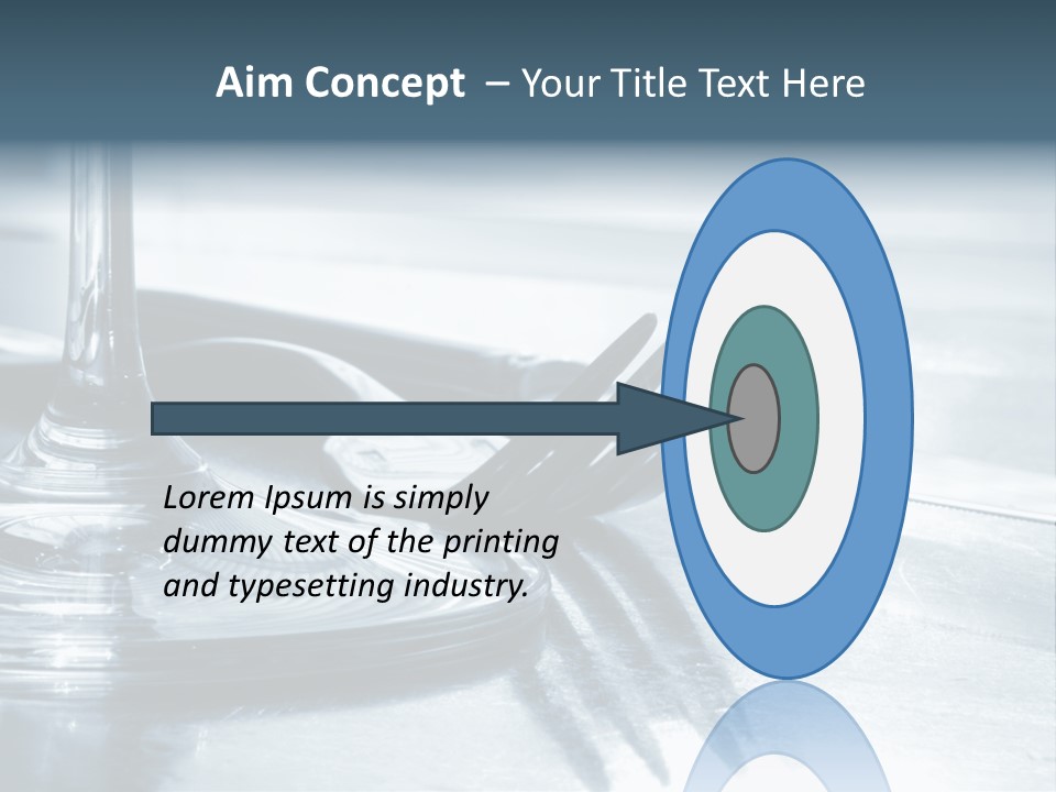 Place Setting - Close-Up Of Knife, Fork, Glass - Toned PowerPoint Template