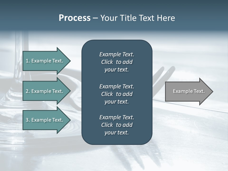 Place Setting - Close-Up Of Knife, Fork, Glass - Toned PowerPoint Template
