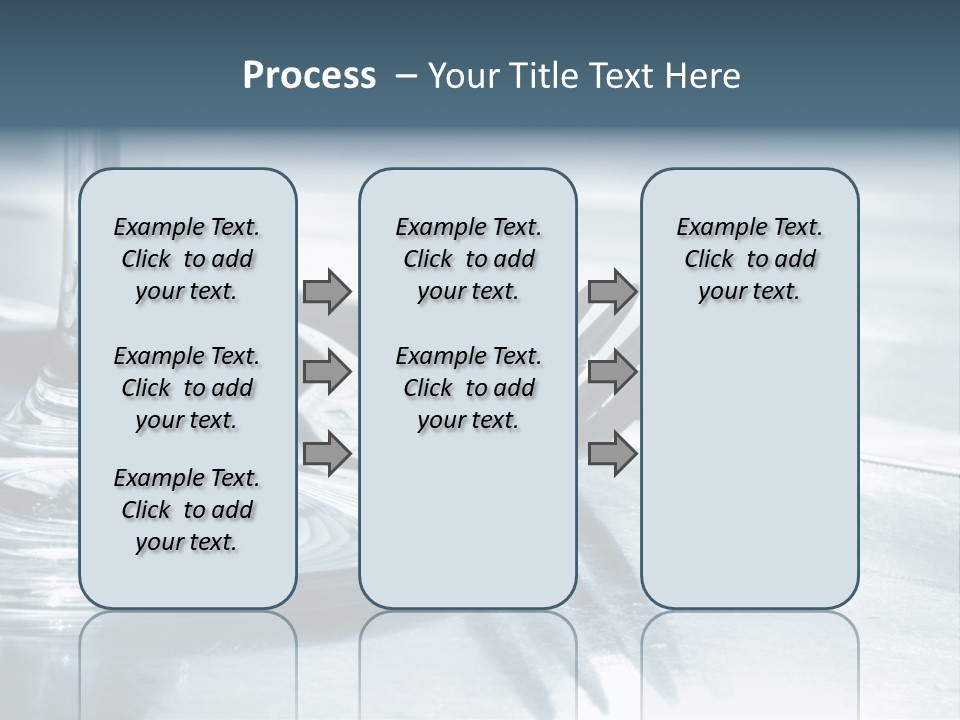 Place Setting - Close-Up Of Knife, Fork, Glass - Toned PowerPoint Template