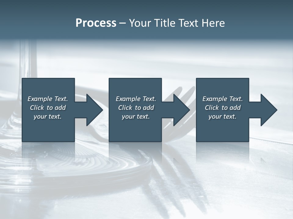 Place Setting - Close-Up Of Knife, Fork, Glass - Toned PowerPoint Template