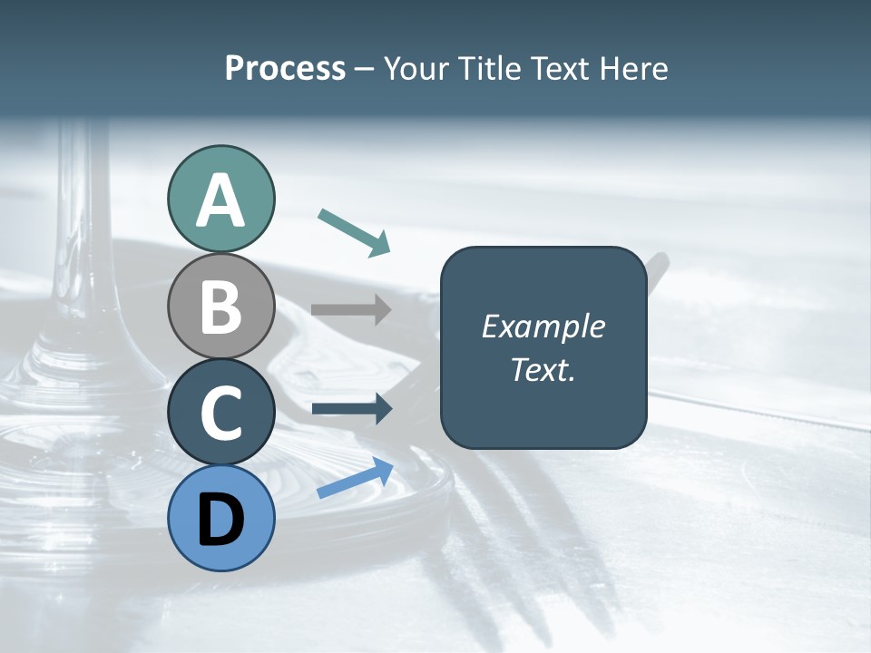 Place Setting - Close-Up Of Knife, Fork, Glass - Toned PowerPoint Template