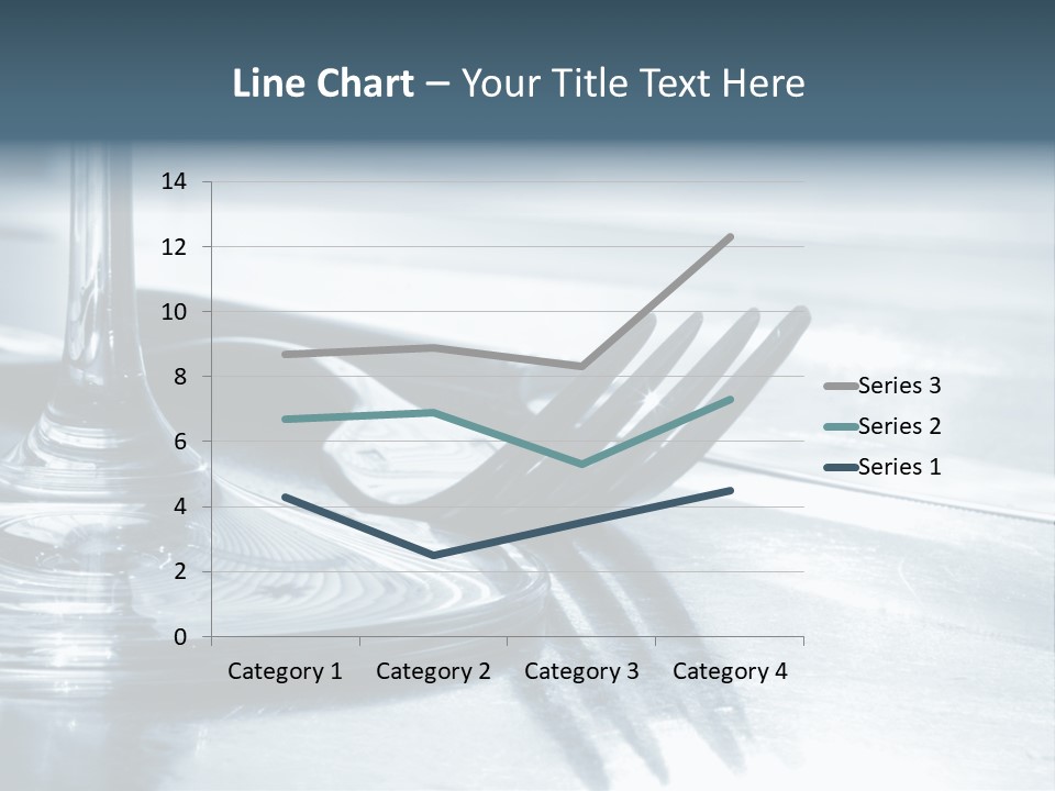Place Setting - Close-Up Of Knife, Fork, Glass - Toned PowerPoint Template