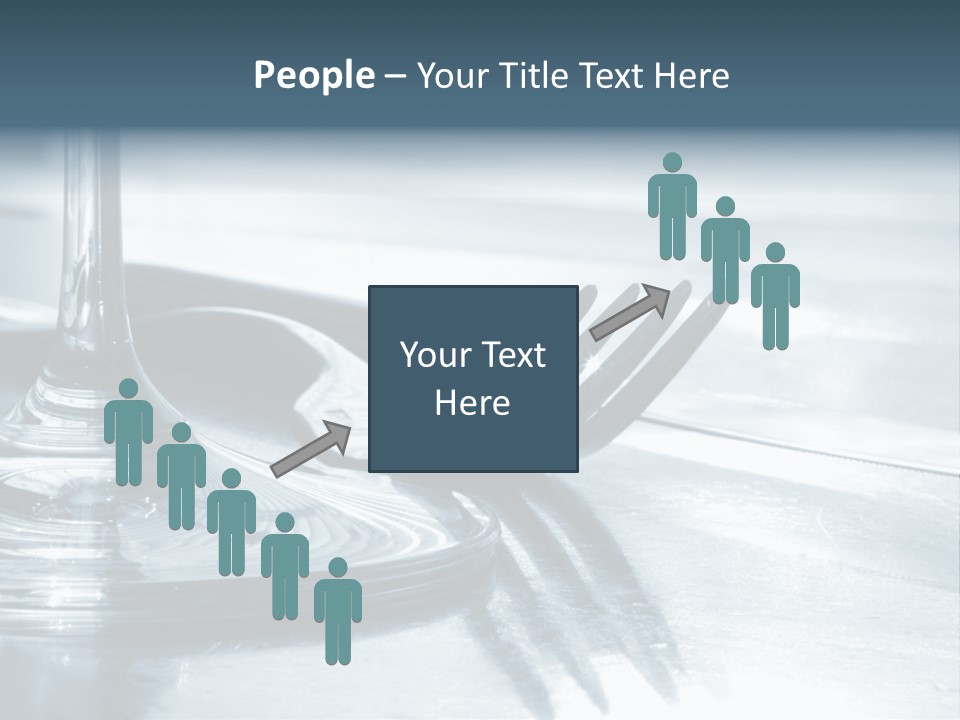 Place Setting - Close-Up Of Knife, Fork, Glass - Toned PowerPoint Template