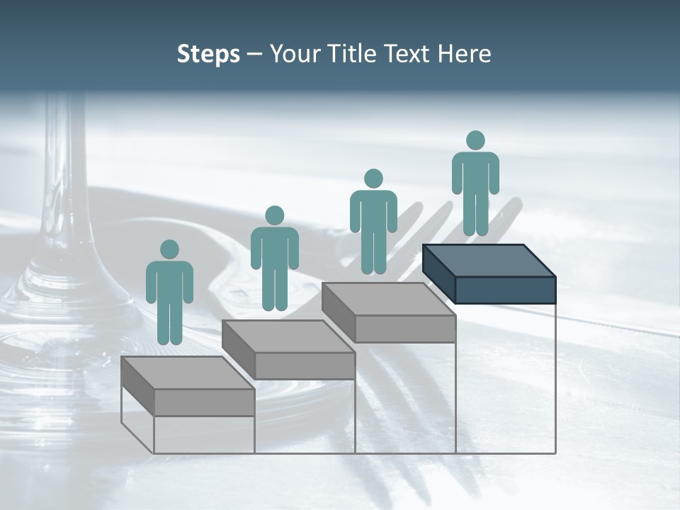 Place Setting - Close-Up Of Knife, Fork, Glass - Toned PowerPoint Template