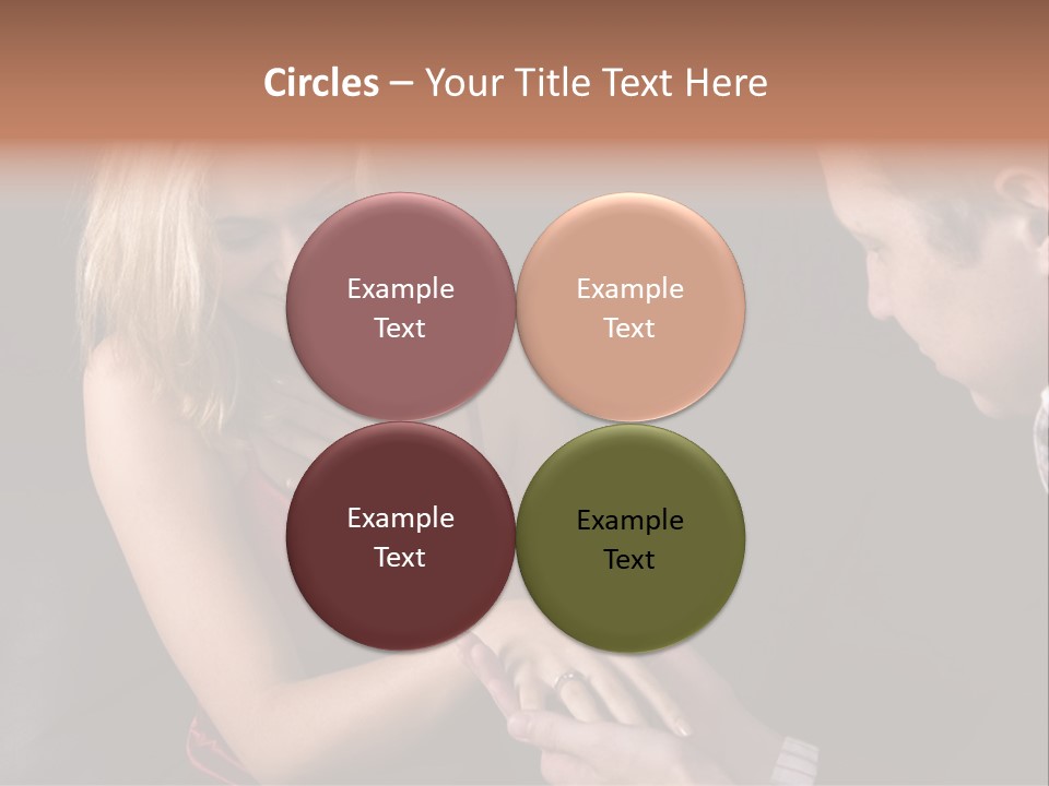 Man Proposing To A Beautiful Young Blond Girl While Holding Out Ring In Box PowerPoint Template