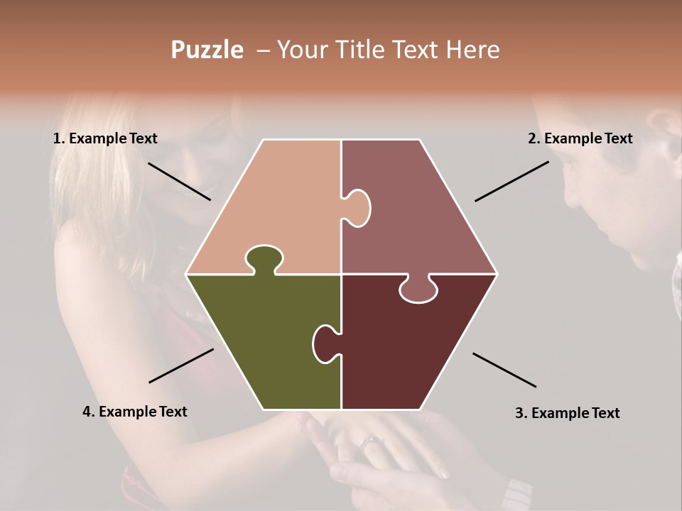 Man Proposing To A Beautiful Young Blond Girl While Holding Out Ring In Box PowerPoint Template