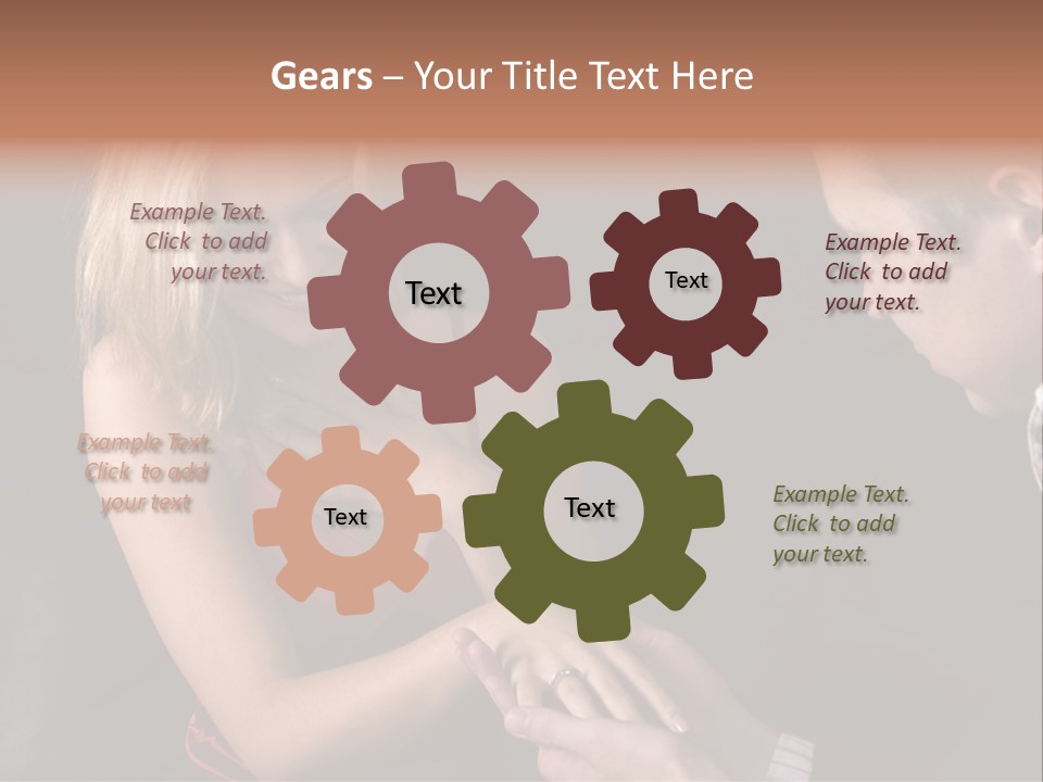 Man Proposing To A Beautiful Young Blond Girl While Holding Out Ring In Box PowerPoint Template