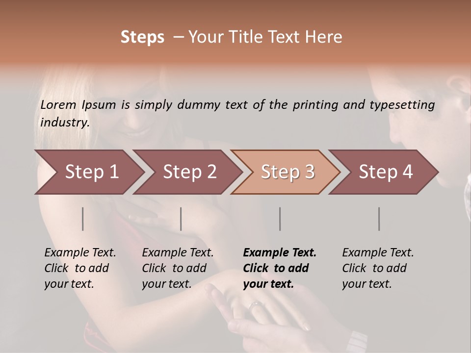 Man Proposing To A Beautiful Young Blond Girl While Holding Out Ring In Box PowerPoint Template