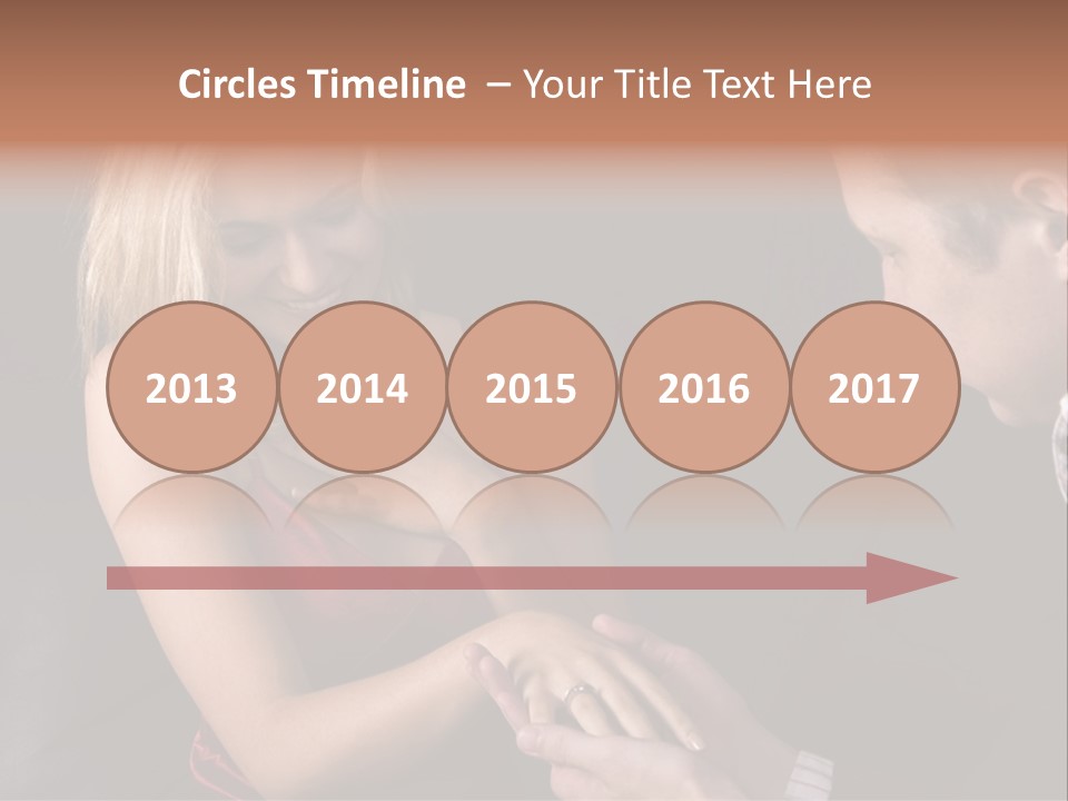 Man Proposing To A Beautiful Young Blond Girl While Holding Out Ring In Box PowerPoint Template