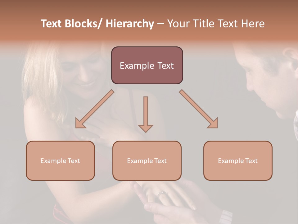 Man Proposing To A Beautiful Young Blond Girl While Holding Out Ring In Box PowerPoint Template