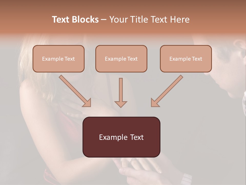 Man Proposing To A Beautiful Young Blond Girl While Holding Out Ring In Box PowerPoint Template