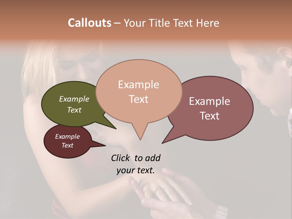 Man Proposing To A Beautiful Young Blond Girl While Holding Out Ring In Box PowerPoint Template