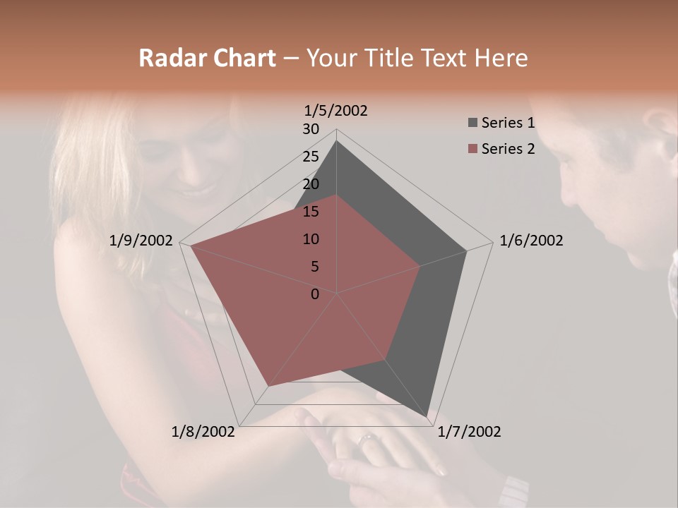 Man Proposing To A Beautiful Young Blond Girl While Holding Out Ring In Box PowerPoint Template