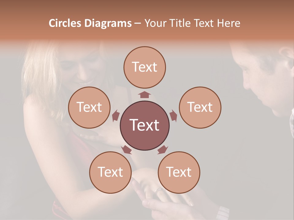 Man Proposing To A Beautiful Young Blond Girl While Holding Out Ring In Box PowerPoint Template