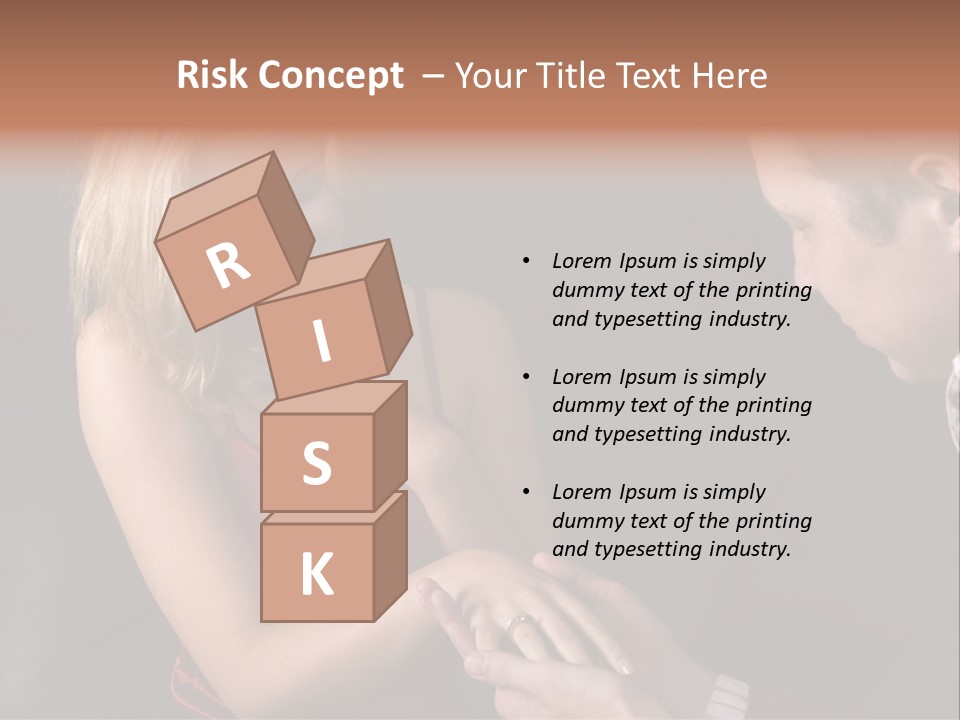 Man Proposing To A Beautiful Young Blond Girl While Holding Out Ring In Box PowerPoint Template