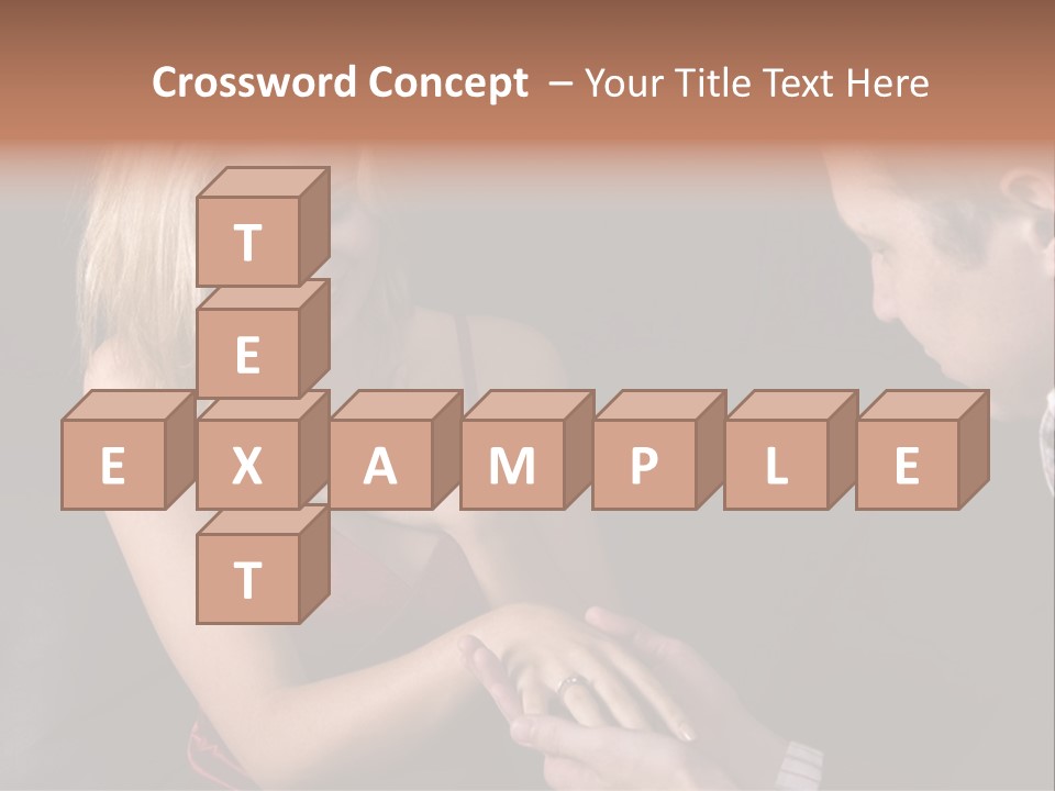 Man Proposing To A Beautiful Young Blond Girl While Holding Out Ring In Box PowerPoint Template