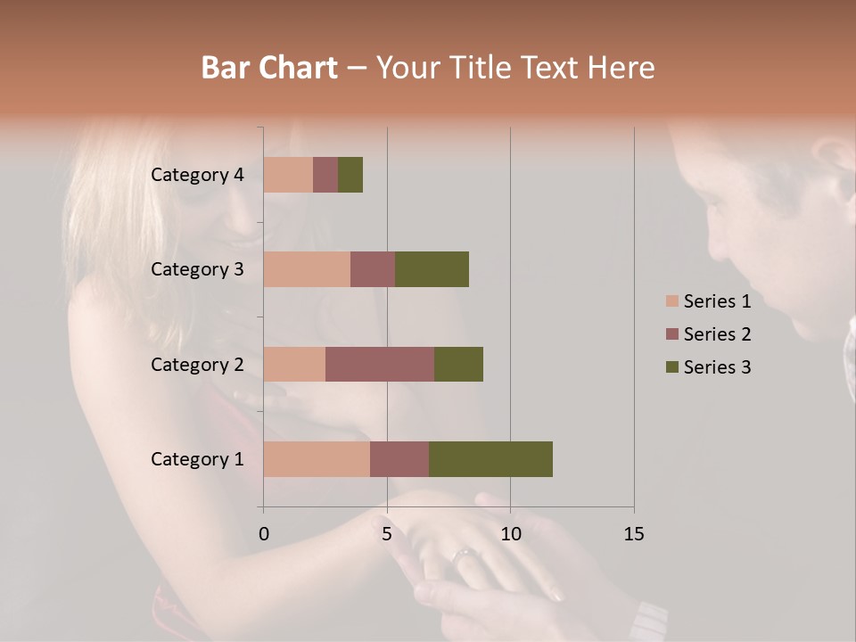 Man Proposing To A Beautiful Young Blond Girl While Holding Out Ring In Box PowerPoint Template