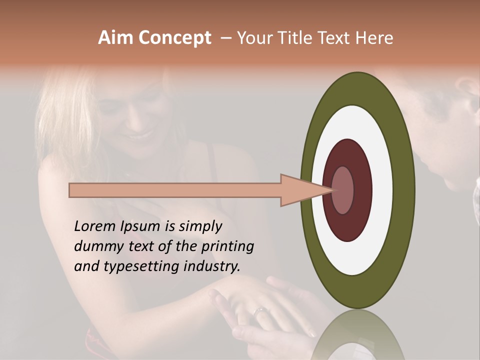 Man Proposing To A Beautiful Young Blond Girl While Holding Out Ring In Box PowerPoint Template